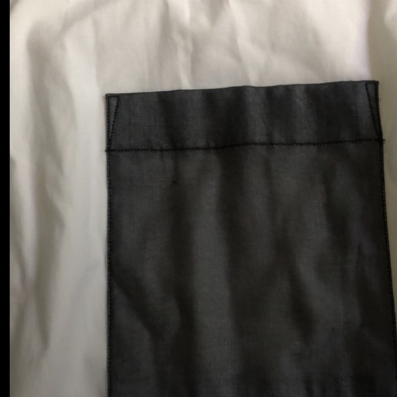 BLACK & WHITE DESIGNER TAILORED TUXEDO BLOUSE 12 - Picture 4 of 8